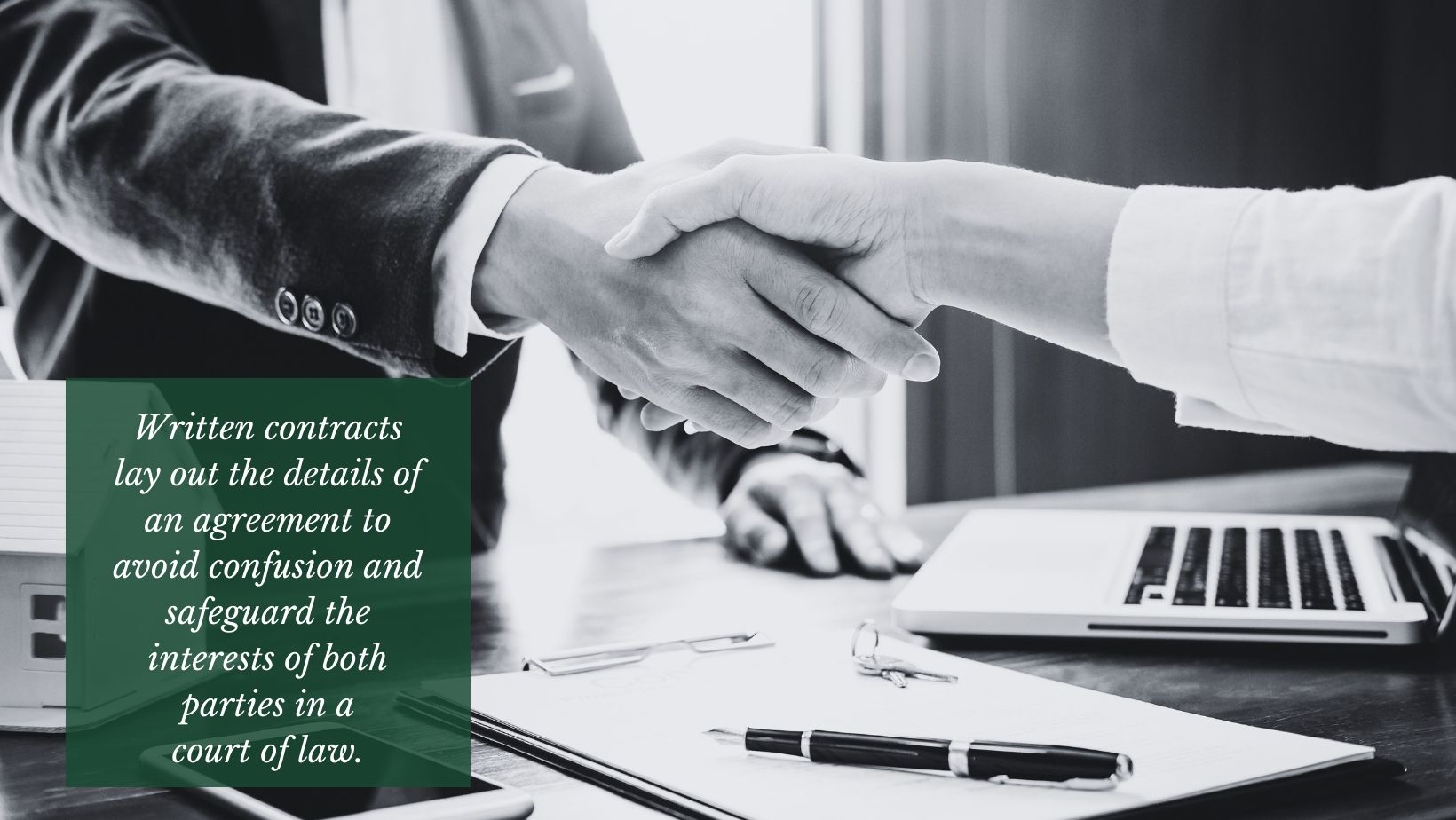 agreeing to a business contract